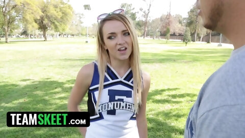 Teamskeet - Petite Hot Blondie Gets Her Tight Twat Stuffed With Her Cheer Partner&rsquo;s Monster Cock